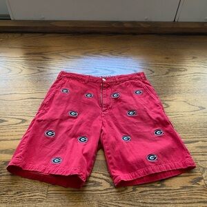 Pennington & Bailes Red UGA Embroidered Men's Shorts